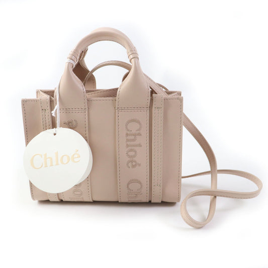 Chloe Shoulder Bag Chc23 Up237 I60615 Main: Smooth Calfskin Pink Woody Women Used Authentic