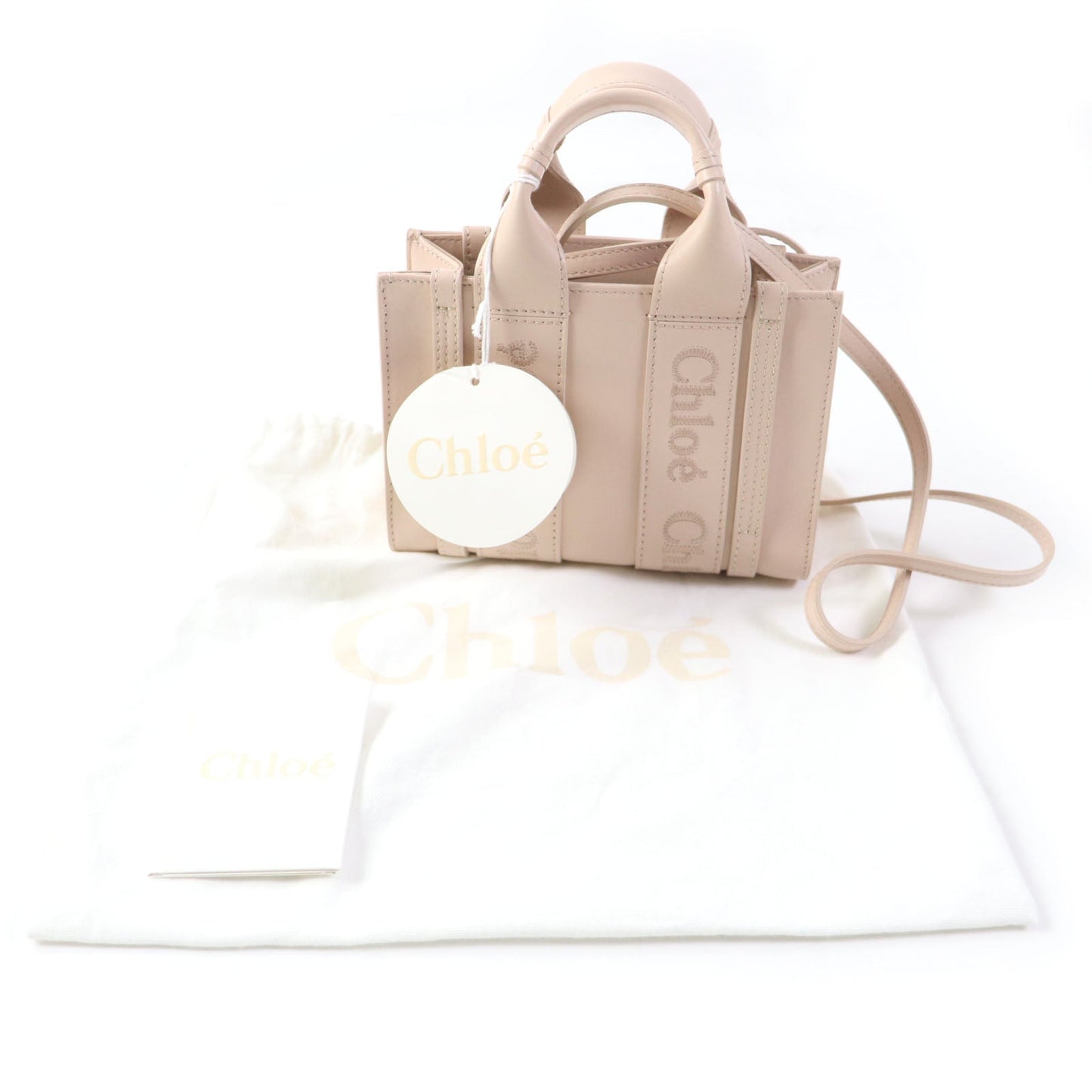 Chloe Shoulder Bag Chc23 Up237 I60615 Main: Smooth Calfskin Pink Woody Women Used Authentic