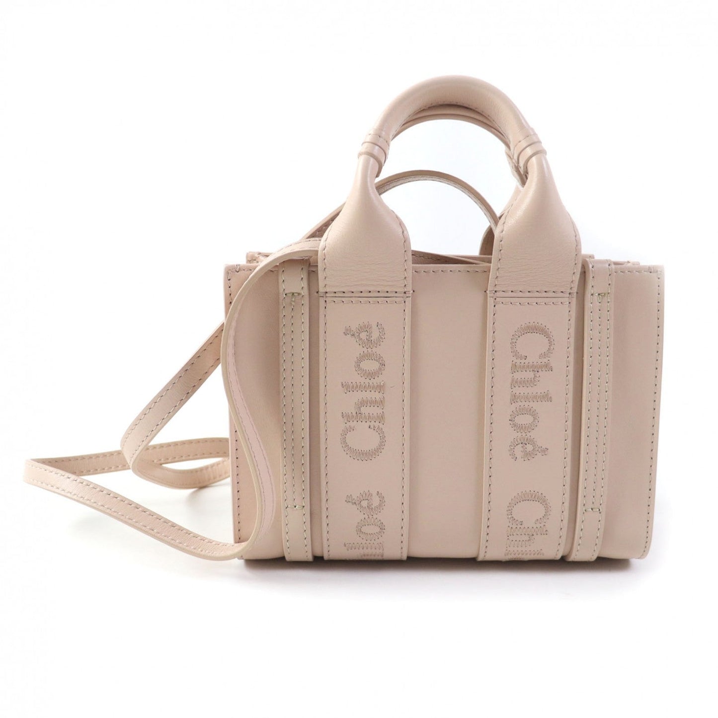 Chloe Shoulder Bag Chc23 Up237 I60615 Main: Smooth Calfskin Pink Woody Women Used Authentic