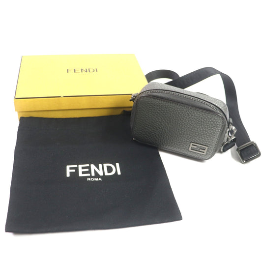 Fendi Shoulder Bag 7 M0344 Main: Leather Graphite, Graphite/Rubls Mini Camera Bag Mens Used Authentic