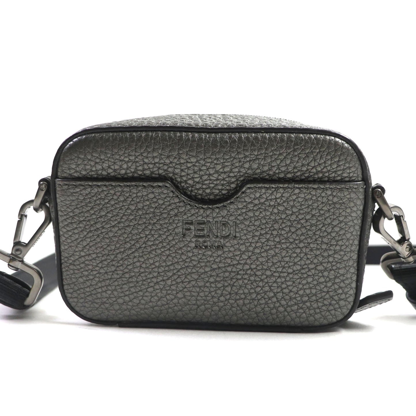 Fendi Shoulder Bag 7 M0344 Main: Leather Graphite, Graphite/Rubls Mini Camera Bag Mens Used Authentic