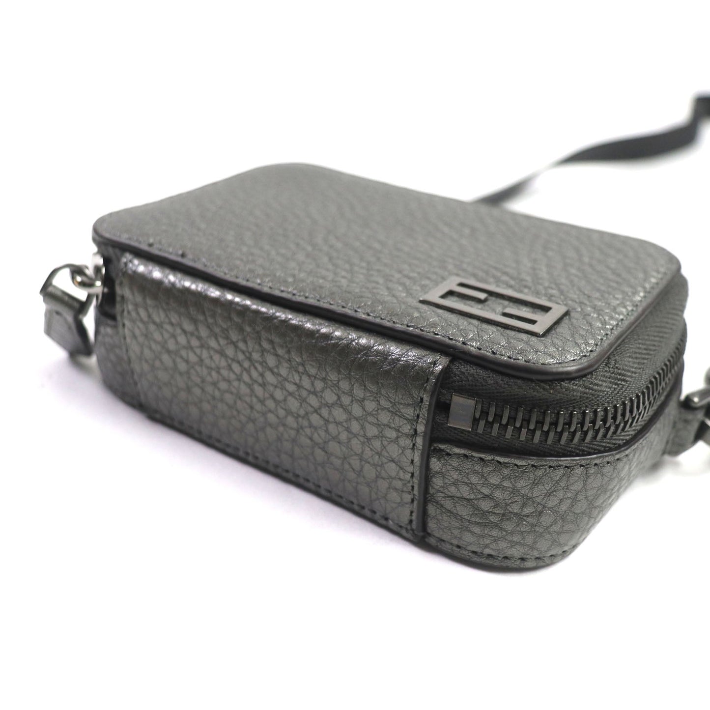 Fendi Shoulder Bag 7 M0344 Main: Leather Graphite, Graphite/Rubls Mini Camera Bag Mens Used Authentic