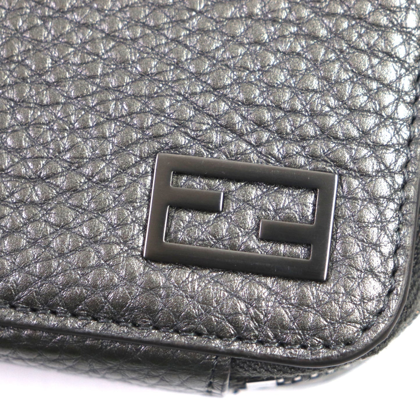 Fendi Shoulder Bag 7 M0344 Main: Leather Graphite, Graphite/Rubls Mini Camera Bag Mens Used Authentic