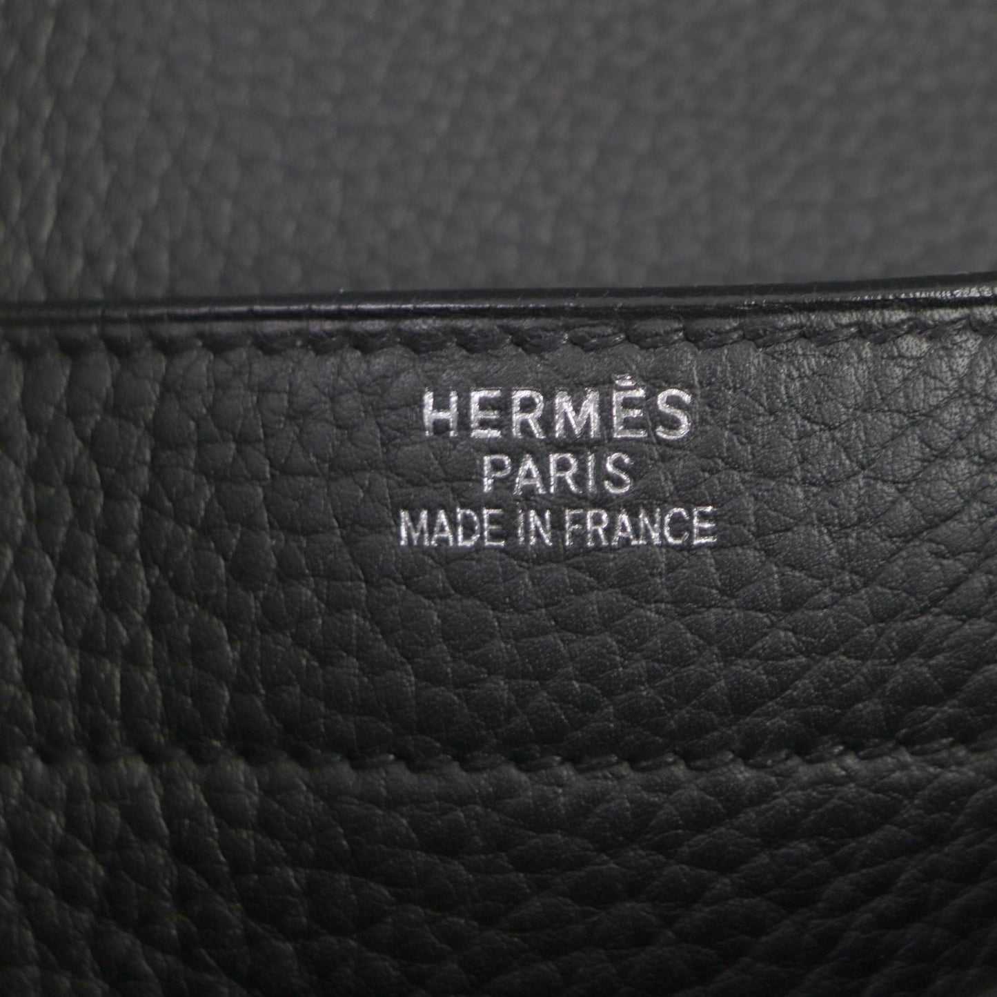 Hermes Briefcase Togo Black Sac Adepeche 38 Mens Used Authentic