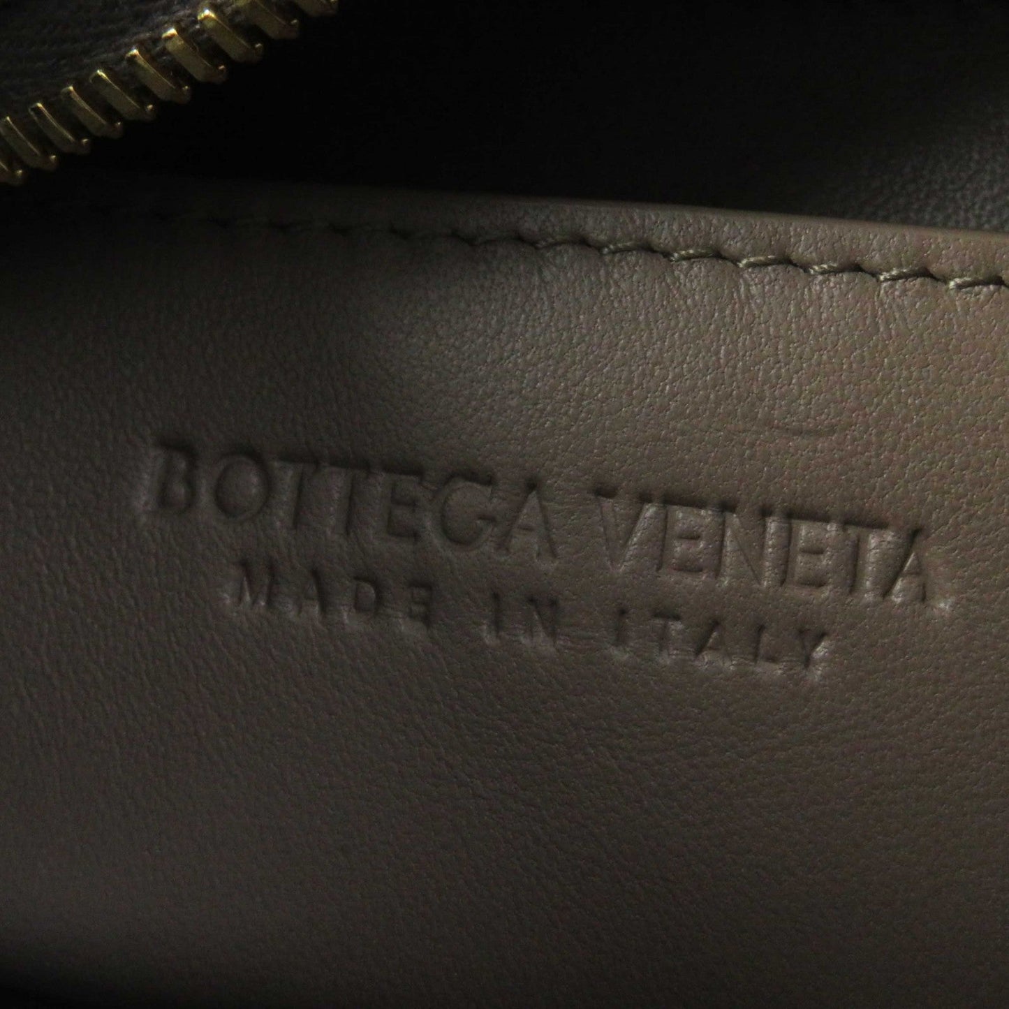 Bottegaveneta Shoulder Bag 729166 Main: Leather Taupe (Greige) Small Brick Cassette Women Used Authentic