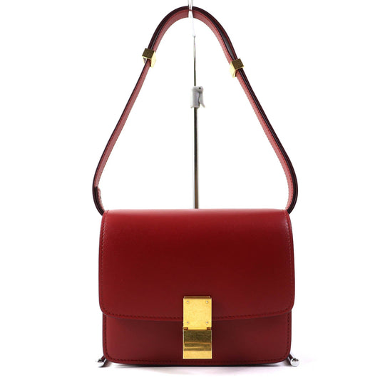 Celine Shoulder Bag 189183 Dls Main: Leather Red Classic Box Small Classic Box Small Women Used Authentic