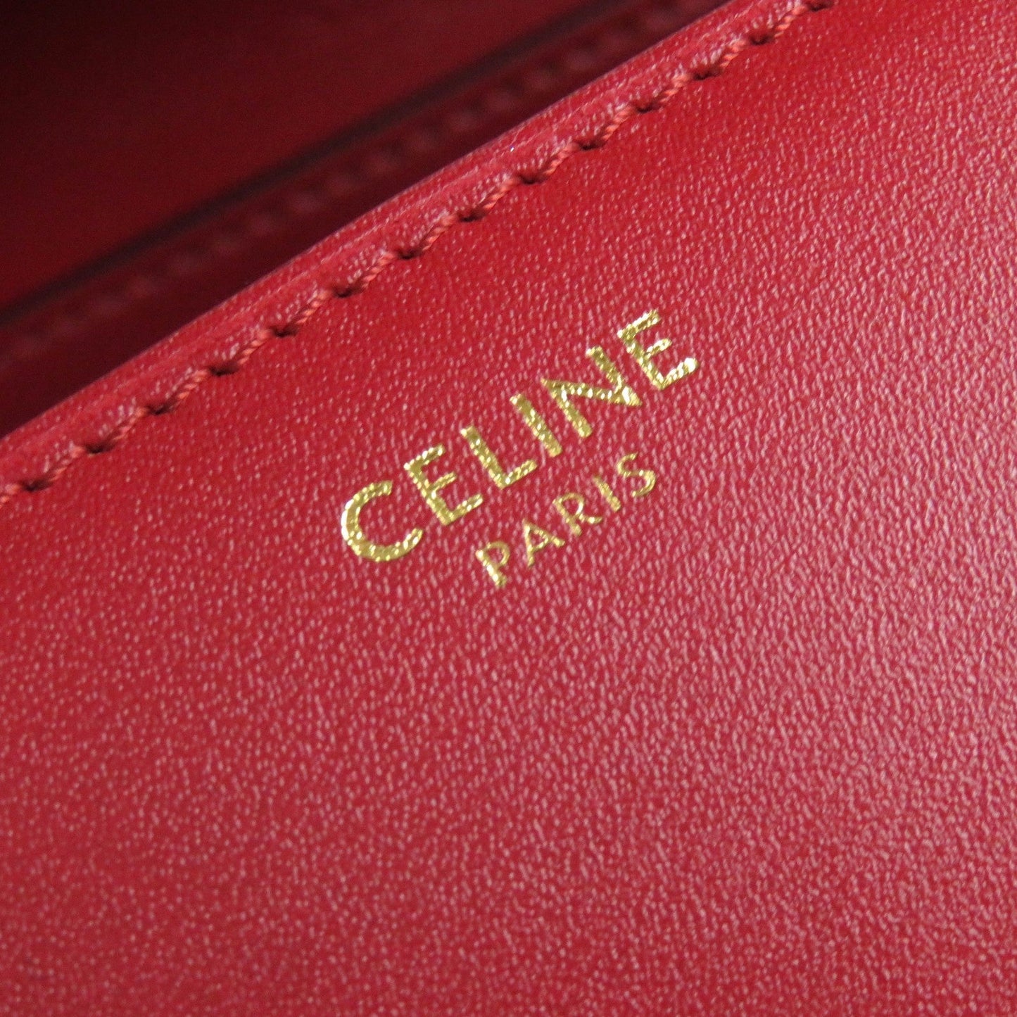 Celine Shoulder Bag 189183 Dls Main: Leather Red Classic Box Small Classic Box Small Women Used Authentic