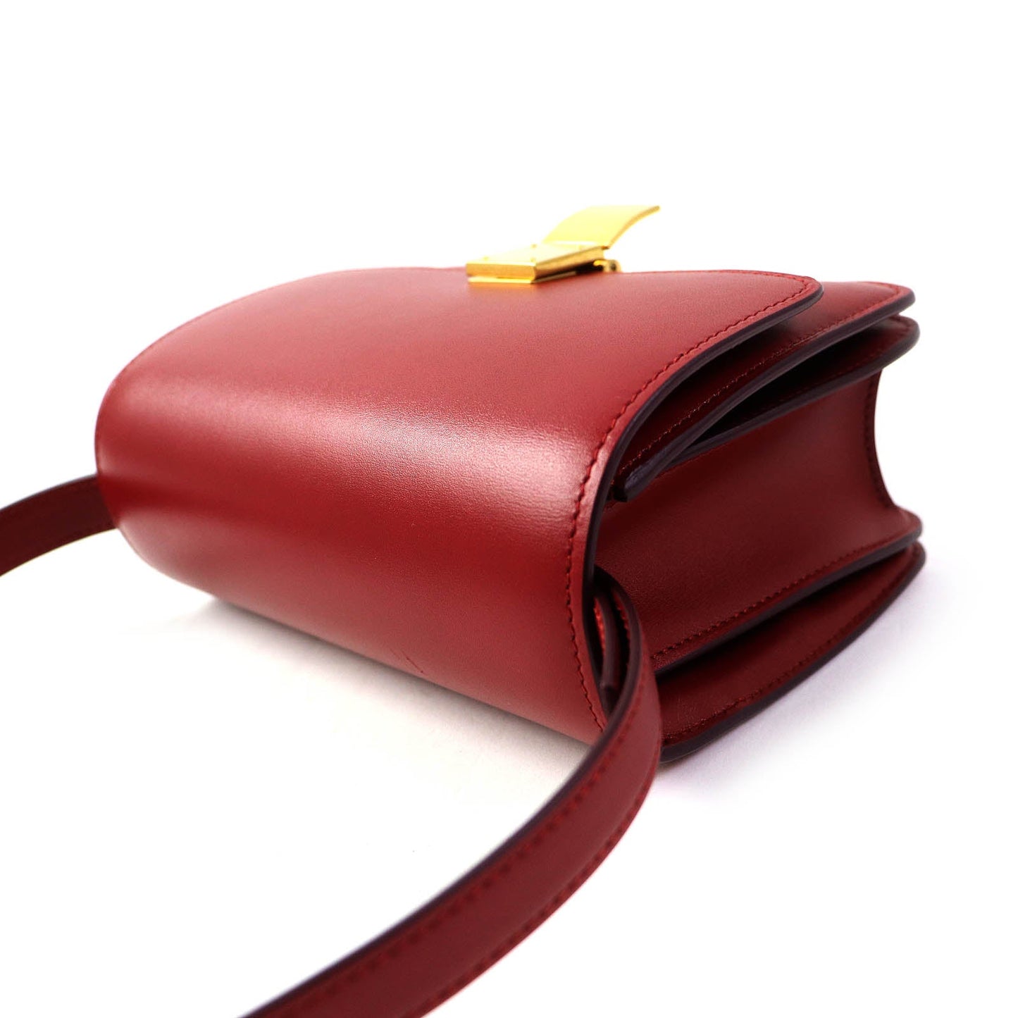 Celine Shoulder Bag 189183 Dls Main: Leather Red Classic Box Small Classic Box Small Women Used Authentic