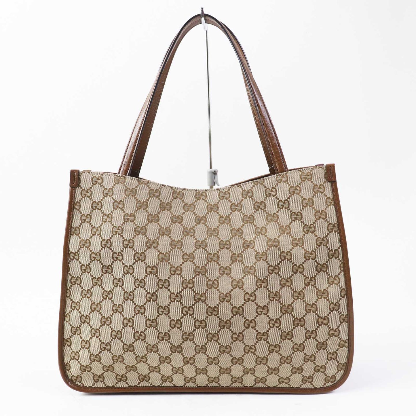 Gucci Tote Bag 623694 Part: Leather, Gg Canvas Brown Type Women Used Authentic