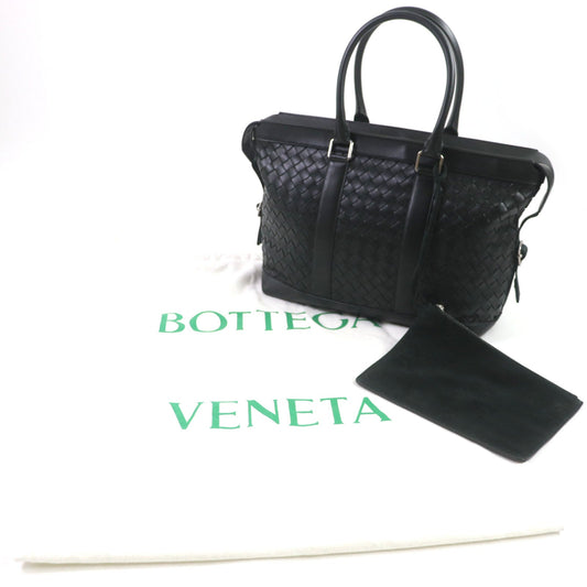 Bottegaveneta Tote Bag 667275 Leather Dark Green Intrecciato Mens Used Authentic