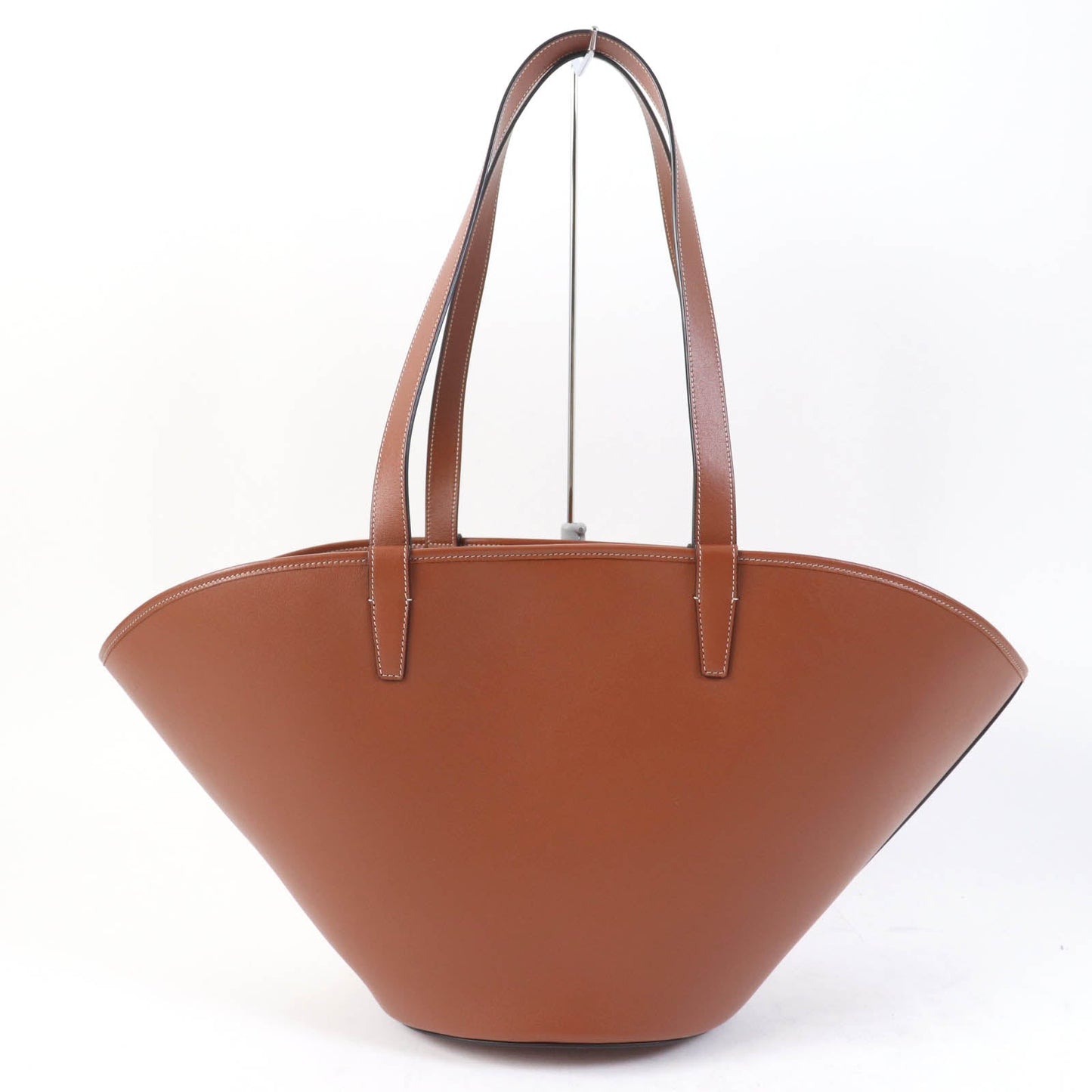 Celine Tote Bag 196953 Du3.04 Lu Main: Smooth Calfskin Tan Cuir Triomphe Kufan Medium Tote Bag Women Used Authentic