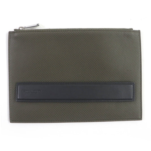 Bottegaveneta Pouch Main: Leather Khaki Mens Used Authentic