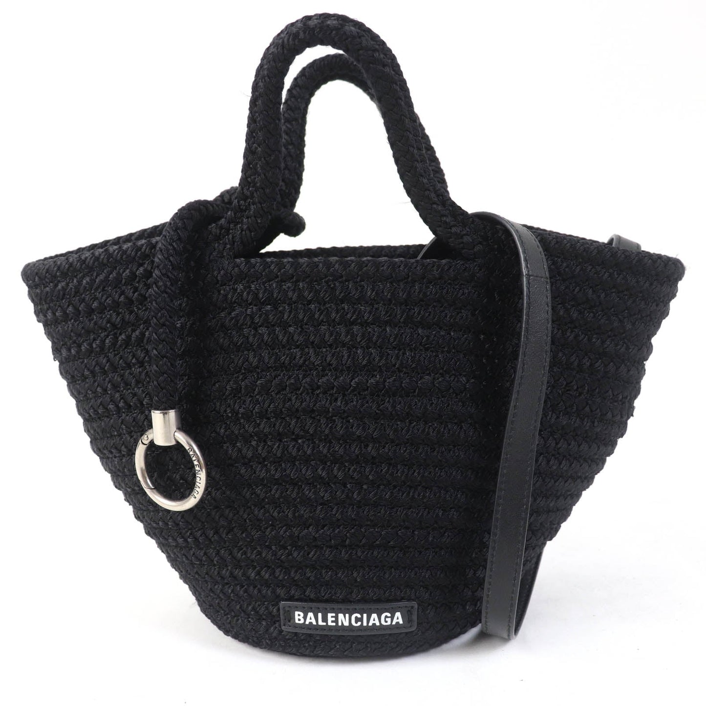 Balenciaga Handbag 695612 Nylon �[ Black Ibiza Small Women Used Authentic