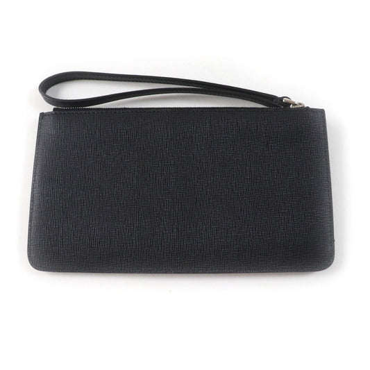 Fendi Pouch 8 M0341 Main: Leather Black Karito Women Used Authentic