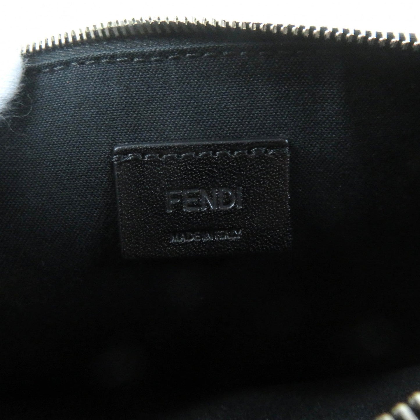 Fendi Pouch 8 M0341 Main: Leather Black Karito Women Used Authentic