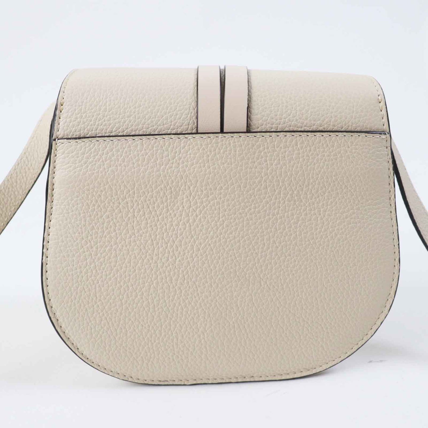 Chloe Shoulder Bag Chc22 Ap757 F Main: Leather Ivory Alphabet Mini Saddlebag Women Used Authentic