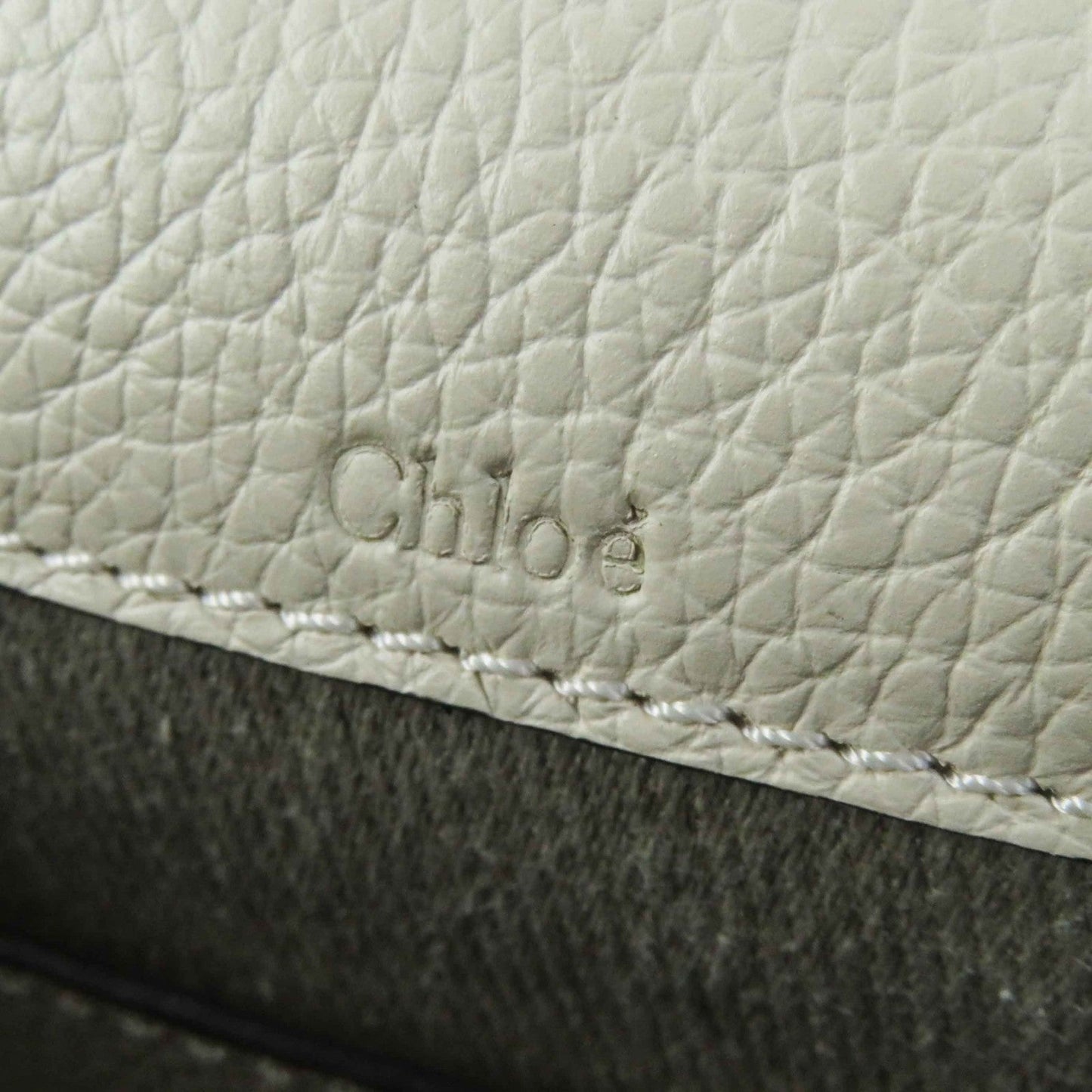 Chloe Shoulder Bag Chc22 Ap757 F Main: Leather Ivory Alphabet Mini Saddlebag Women Used Authentic