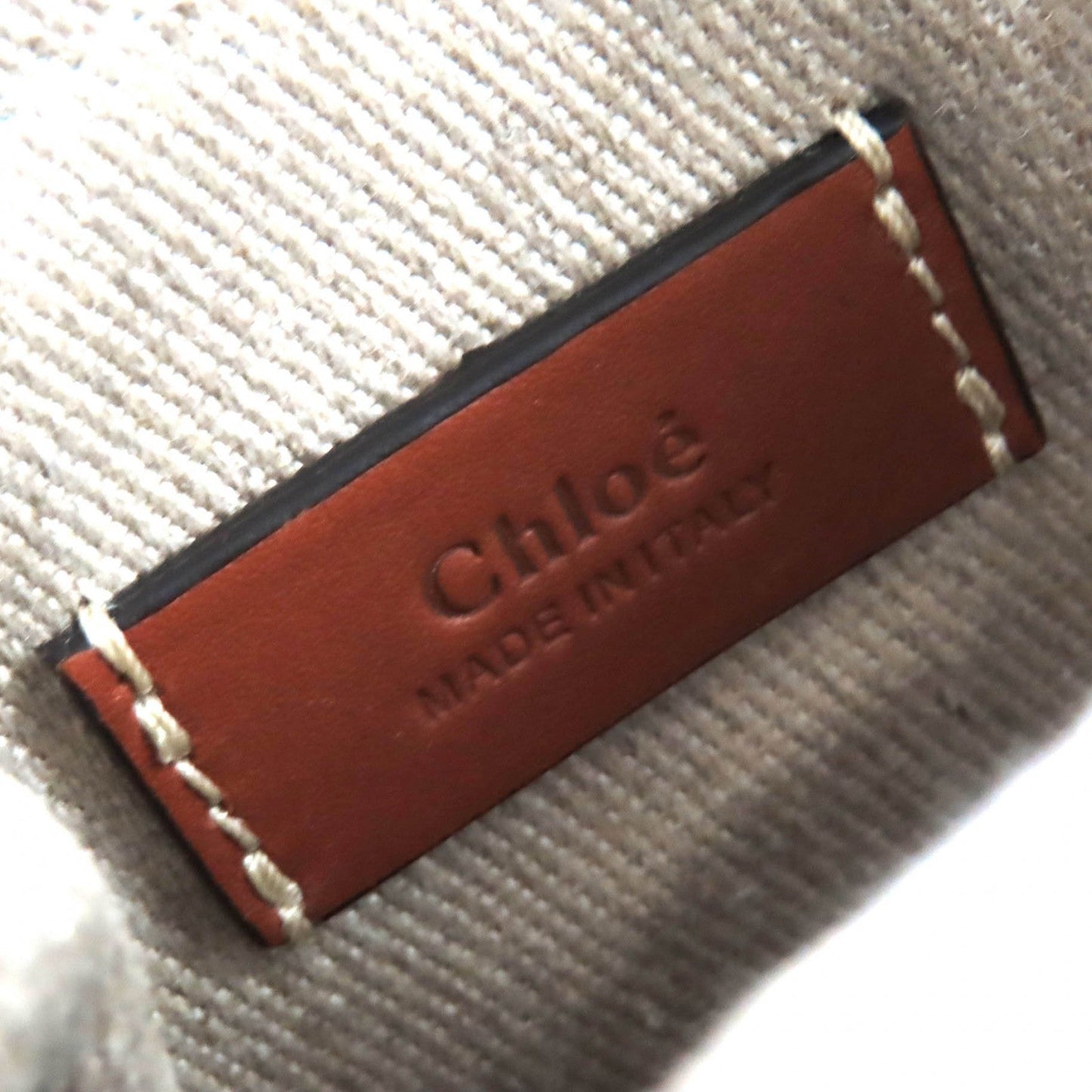 Chloe Shoulder Bag Chc22 Us479 G07247 Main: Leather, Part: Canvas Brown Kayan Women Used Authentic