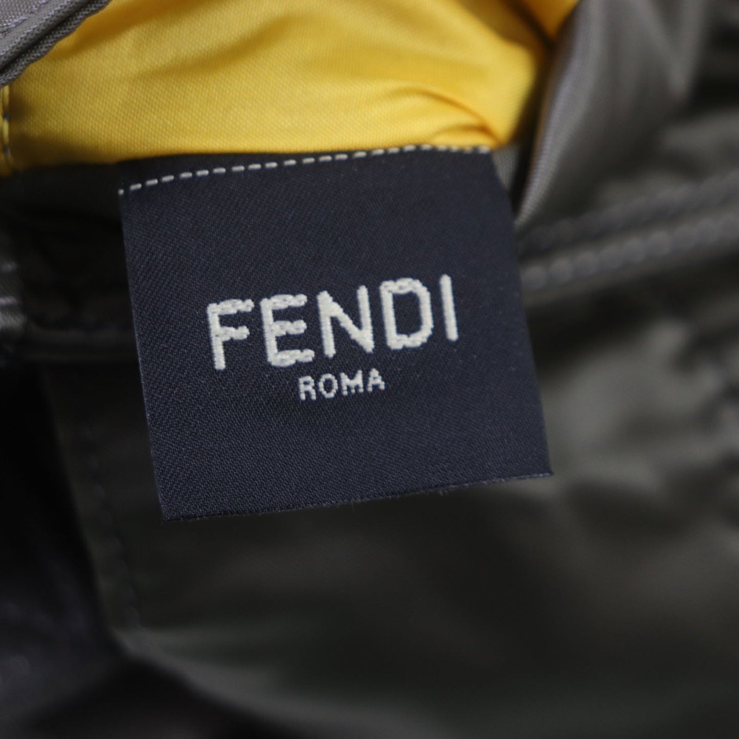 Fendi Sling Bag 7 As138 Main: Nylon, Part: Leather Gray Type Bucket Mini Phone Case Mens Used Authentic