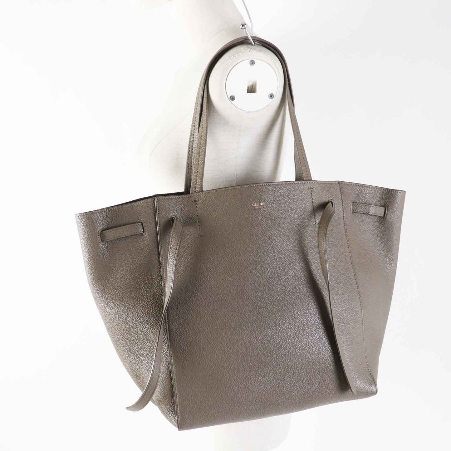 Celine Tote Bag 18902 Main: Calfskin Taupe Kava Phantom Small Women Used Authentic