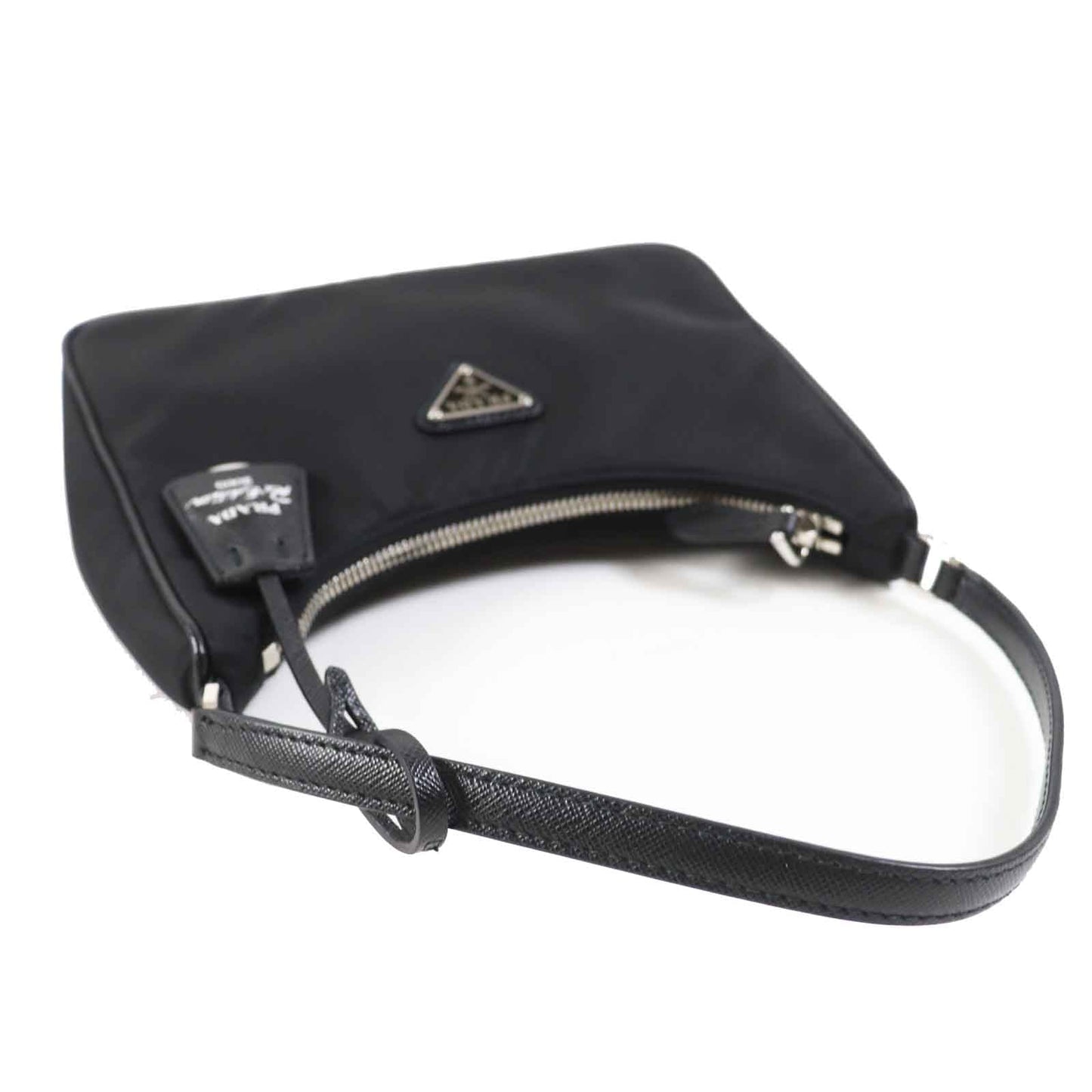 Prada Handbag 1 Ne204 Main: Nylon, Part: Cowhide Black Re Nylon Re Edition Women Used Authentic