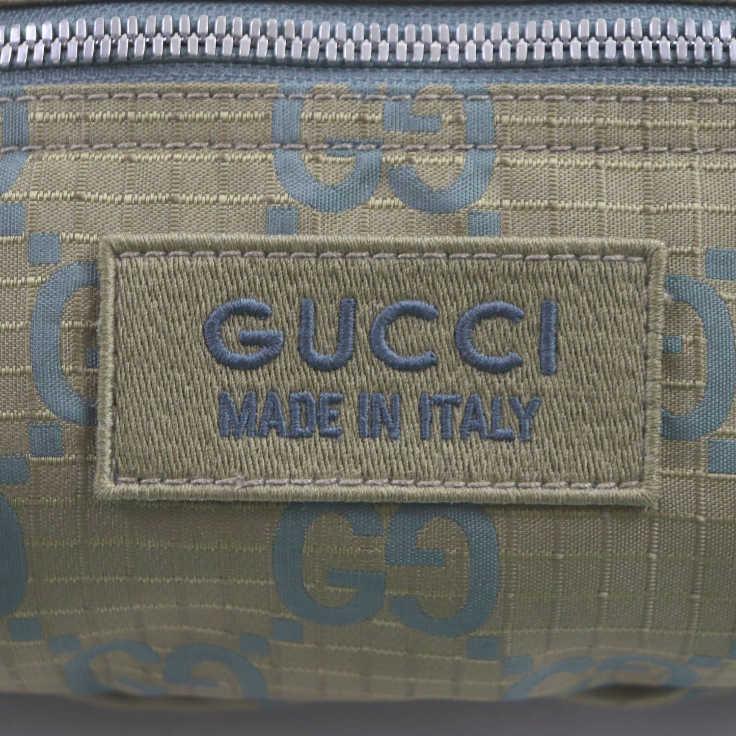 Gucci Waist Bag 792287 Main: Nylon, Part: Leather Khaki Gg Ripstop Belt Bag Mens Used Authentic