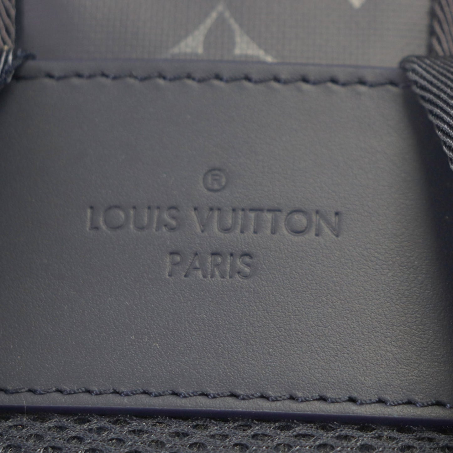 Louis Vuitton M11682 Main: Monogram Storm Canvas Navy Monogram Storm Mountain Backpack Mens Used Authentic