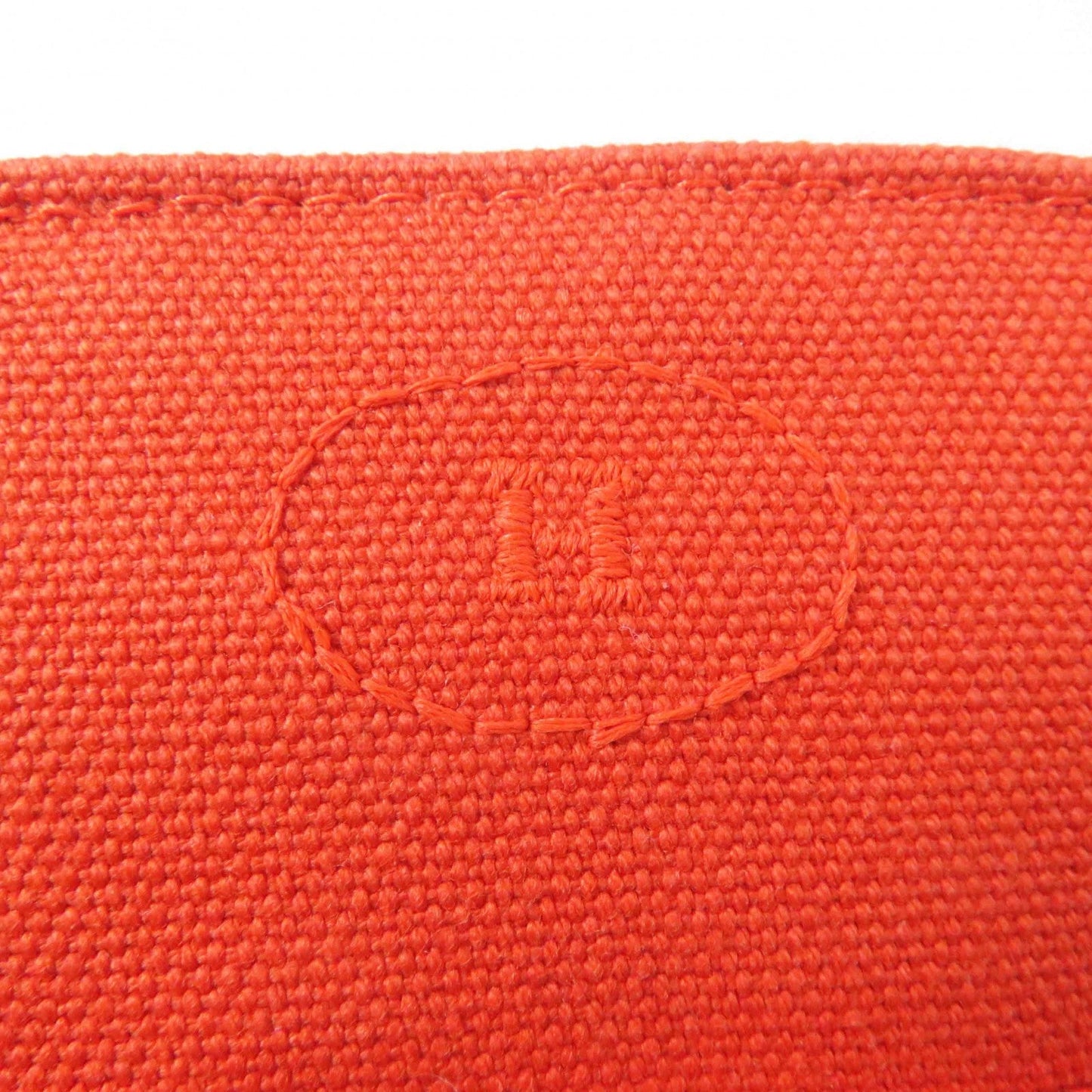 Hermes Pouch Main: Cotton, Part: Leather, Lining: Polyurethane, Lining: Cotton, Lining: Polyamide Orange Bolide Pouch Mini Women Used Authentic