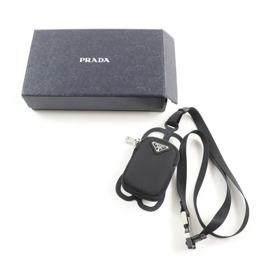 Prada Pouch 1 Zt016 Main: Nylon, Part: Rubber Black Women Used Authentic