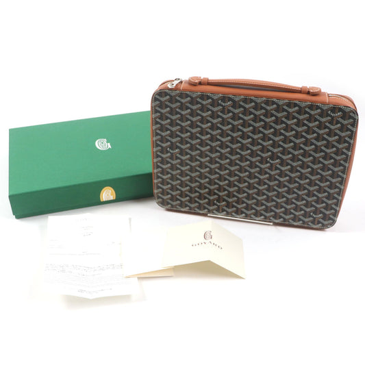 Goyard Briefcase Main: Leather Brown Type Companion Universal A4 Mens Used Authentic