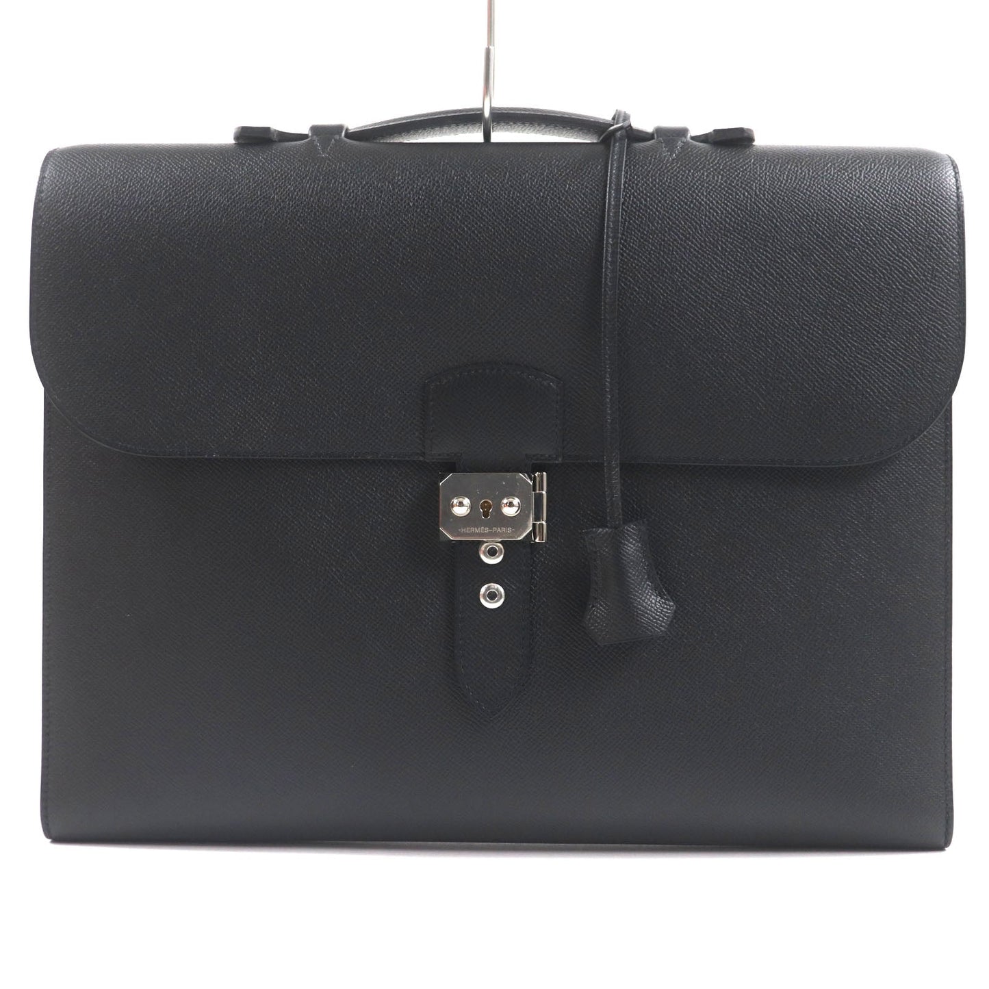 Hermes Briefcase Main�F Epsom Black Sac Adepeche Lite 1 37 Mens Used Authentic