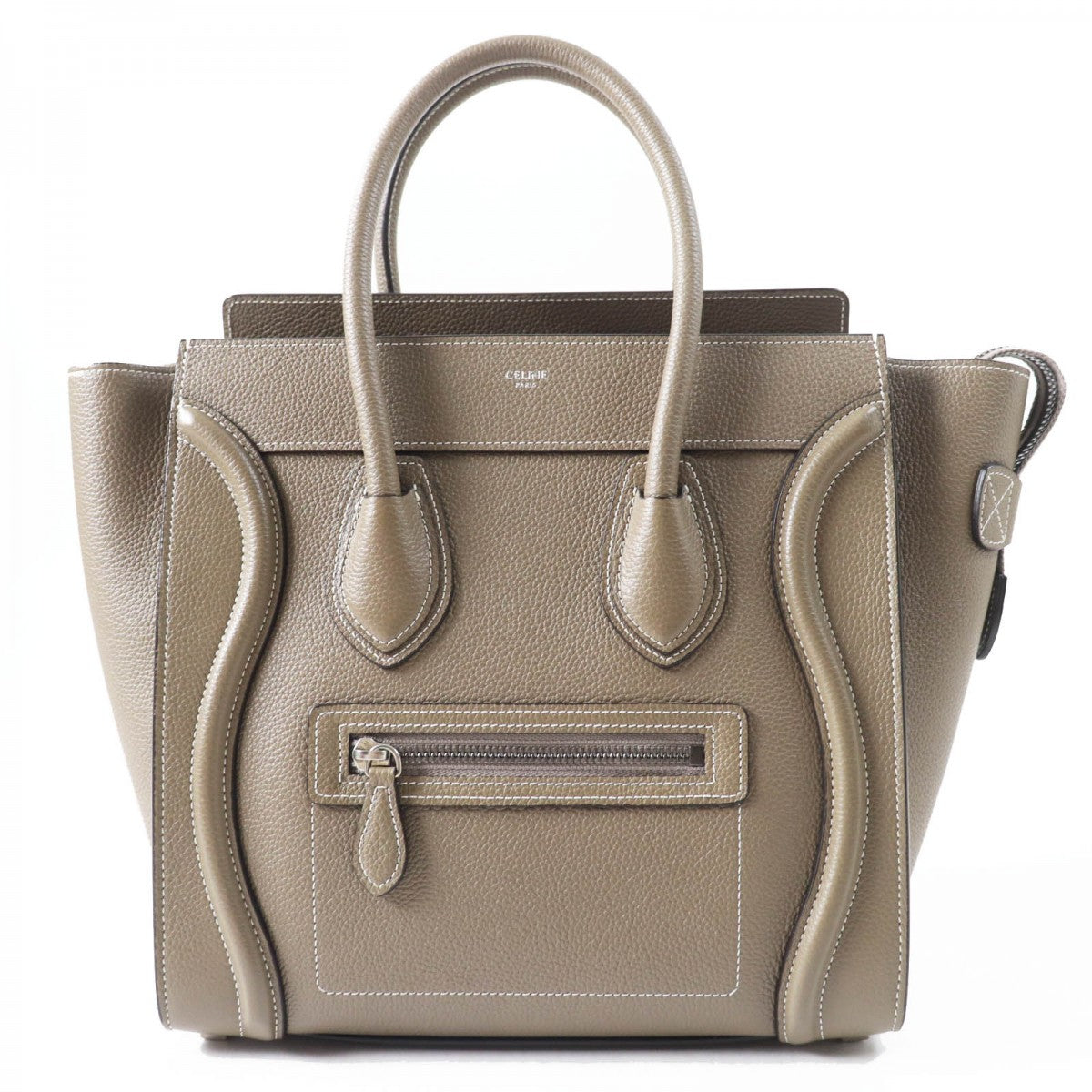 Celine Handbag 18979 Drummed Calfskin Suri Luggage Micro Shopper