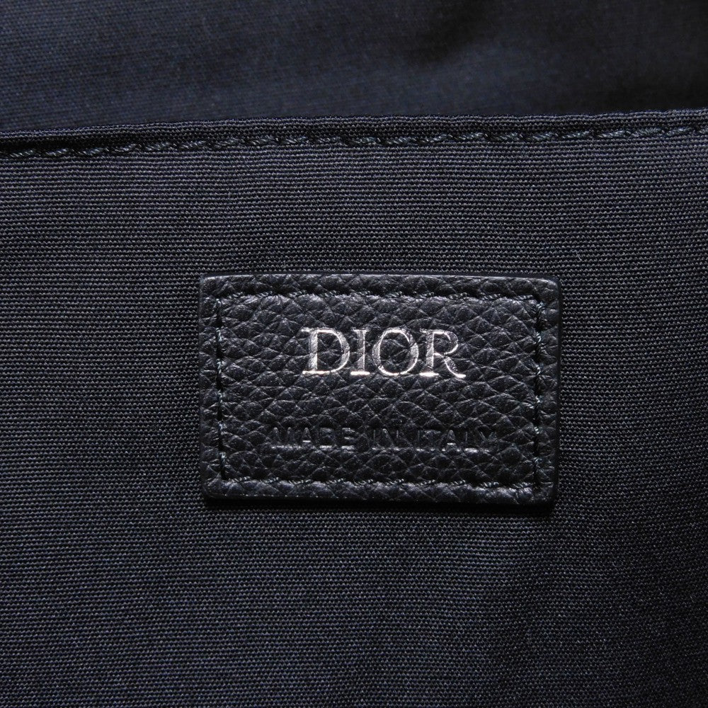 Dior Backpack 1 Peba088 Ypn H10 E Nylon X Grained Calfskin (Embossed) Black Oblique Galaxy Rider Mens Used Authentic