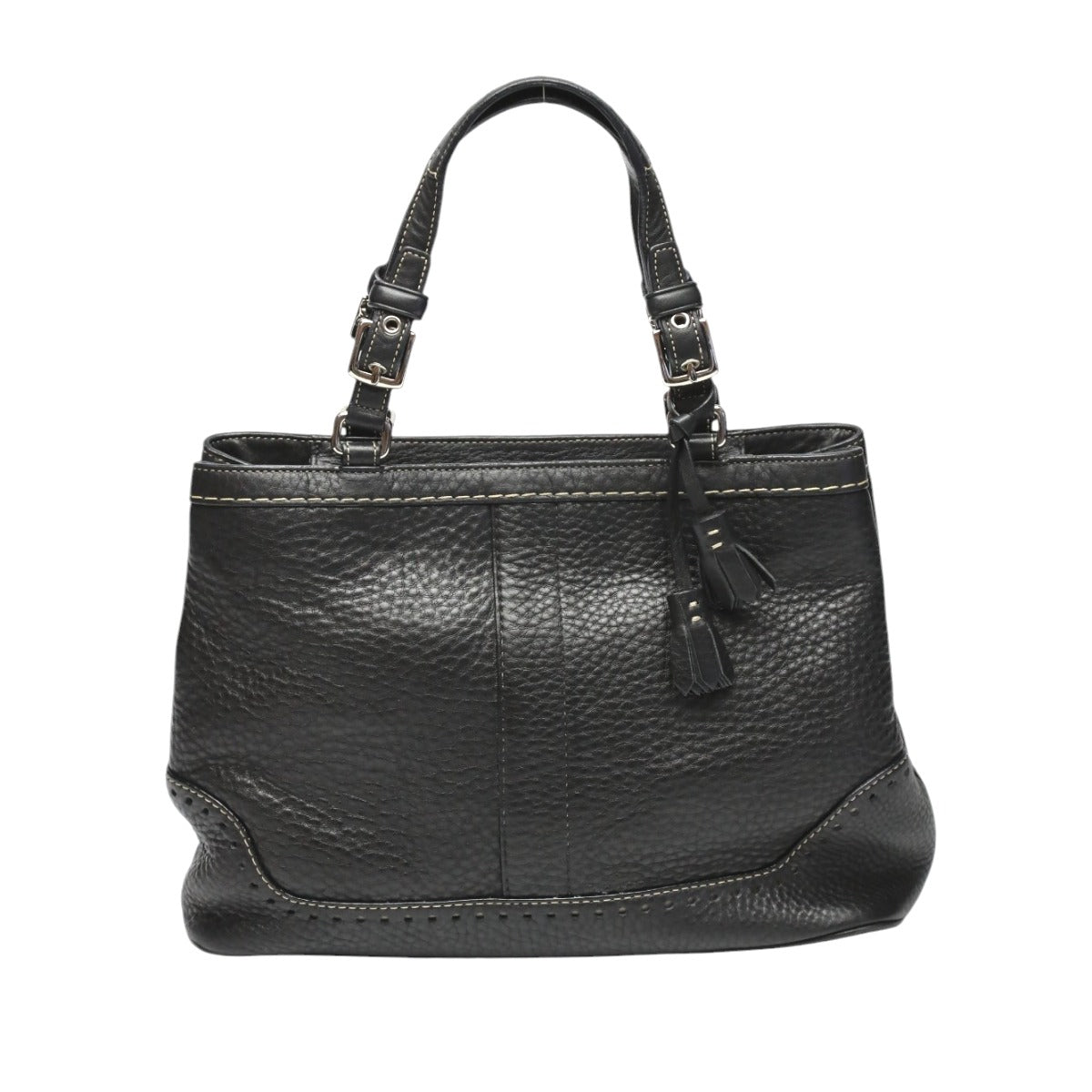 Coach Handbag 5055 Leather Black Fringe