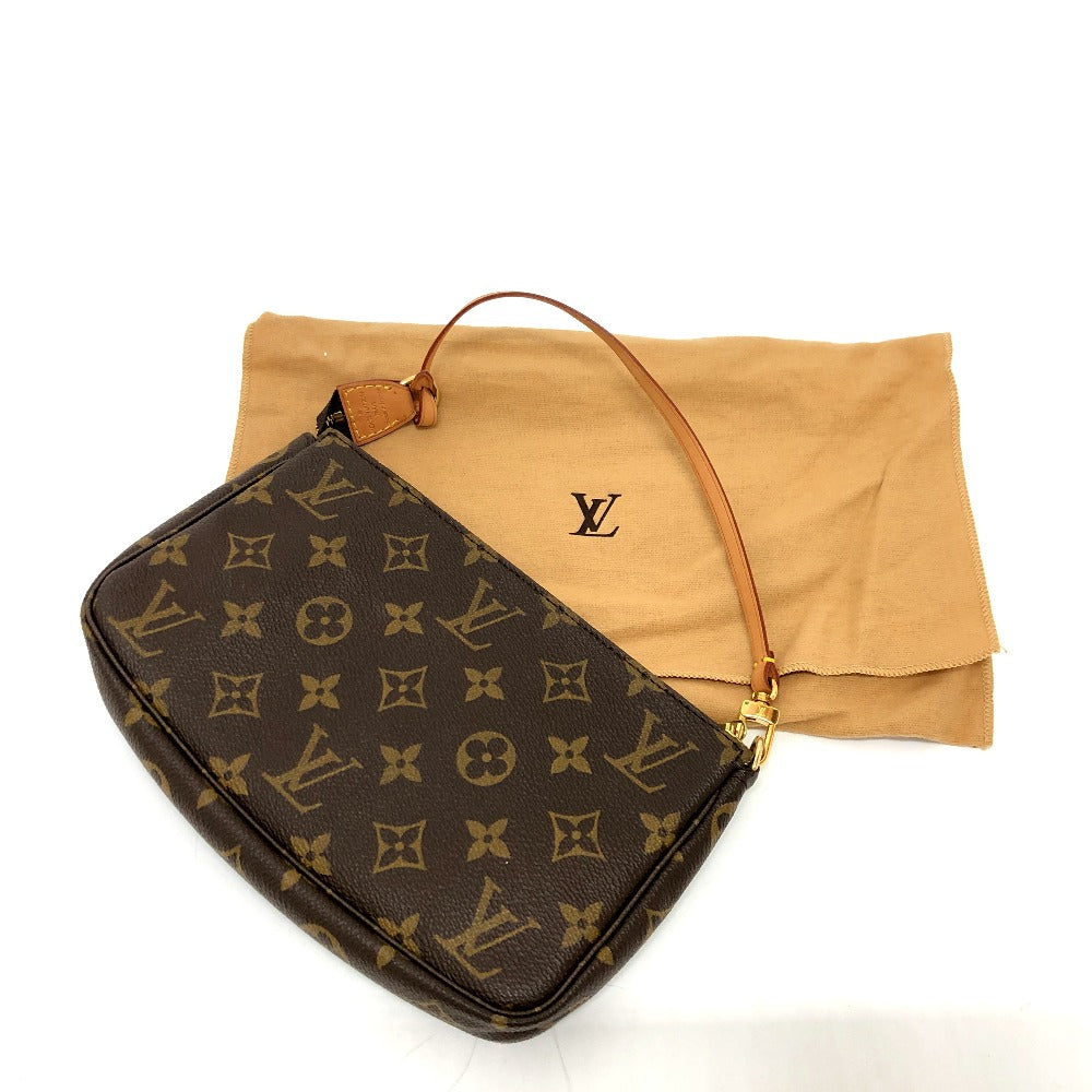 Louis Vuitton Accessory Pouch M51980 Monogram Canvas Brown Women Used Authentic