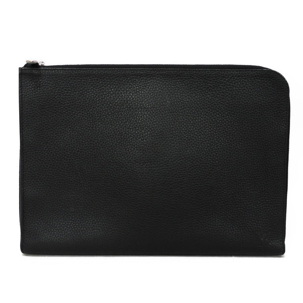 Louis Vuitton Clutch Bag M67768 Taurillon Clemence Leather (Embossed) Noir Lv Logo Embossed Business Bag Cuir Taurillon Clemence Pochette Jules Gm Nm Mens Used Authentic