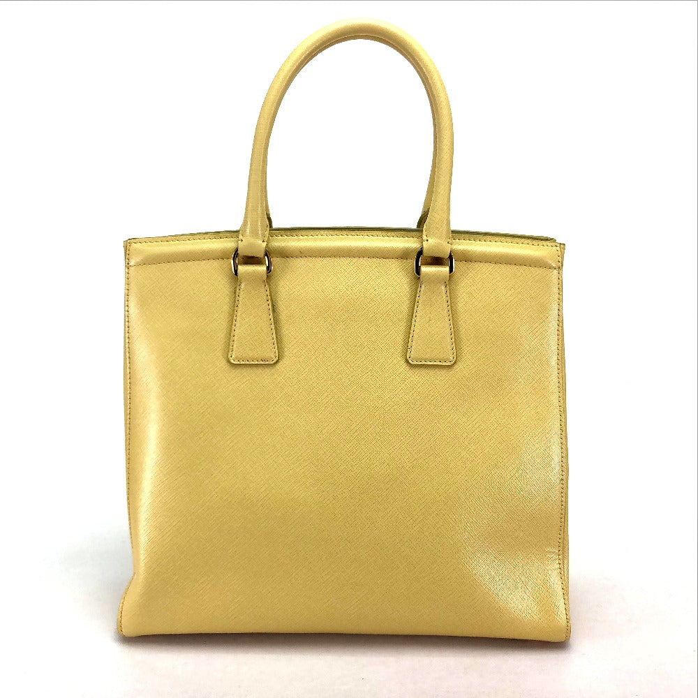 Prada Handbag B2411 M Safiano Leather Yellow Shoulder Bag Women Used Authentic