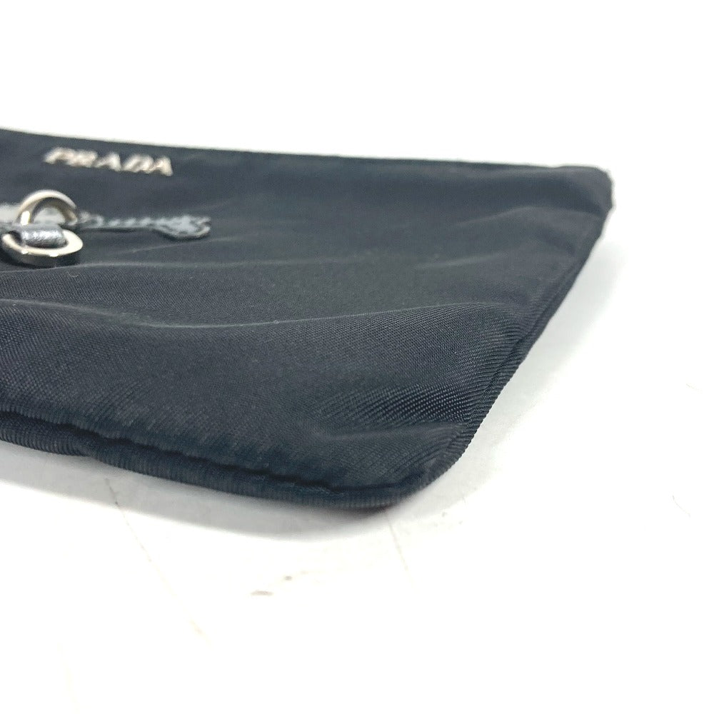 Prada Pouch 2 M1214 Nylon Black Makeup Pouch Cosmetics Pouch Skull Skull Unisex(unisex) Used Authentic