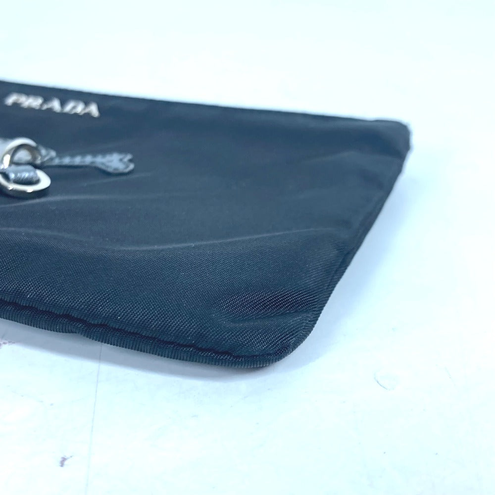 Prada Pouch 2 M1214 Nylon Black Makeup Pouch Cosmetics Pouch Skull Skull Unisex(unisex) Used Authentic