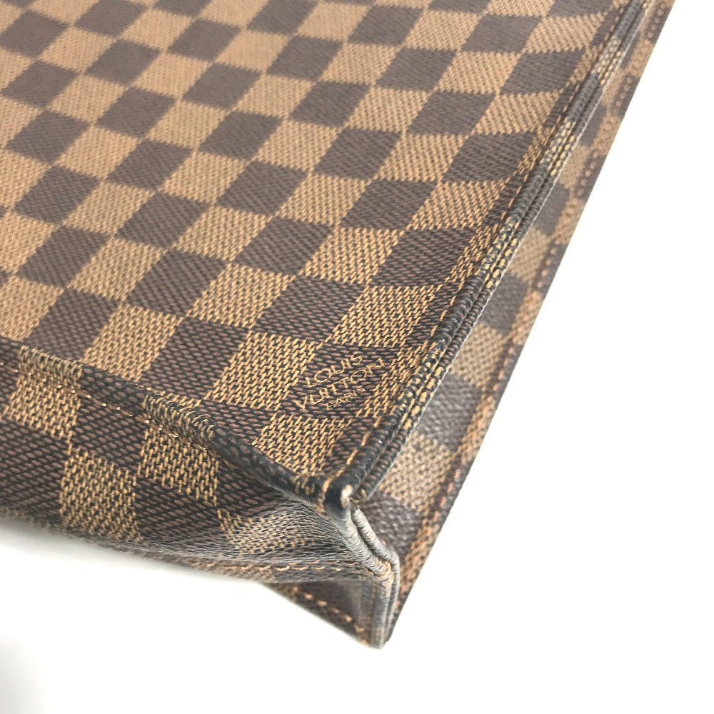 Louis Vuitton Tote Bag N51140 Damier Canvas Brown Damier Sac Plat Women Used Authentic