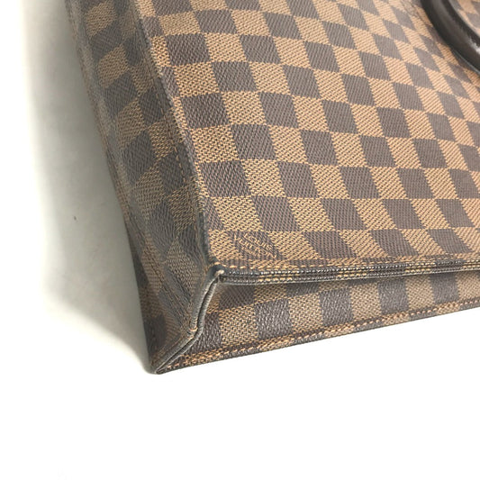 Louis Vuitton Tote Bag N51140 Damier Canvas Brown Damier Sac Plat Women Used Authentic