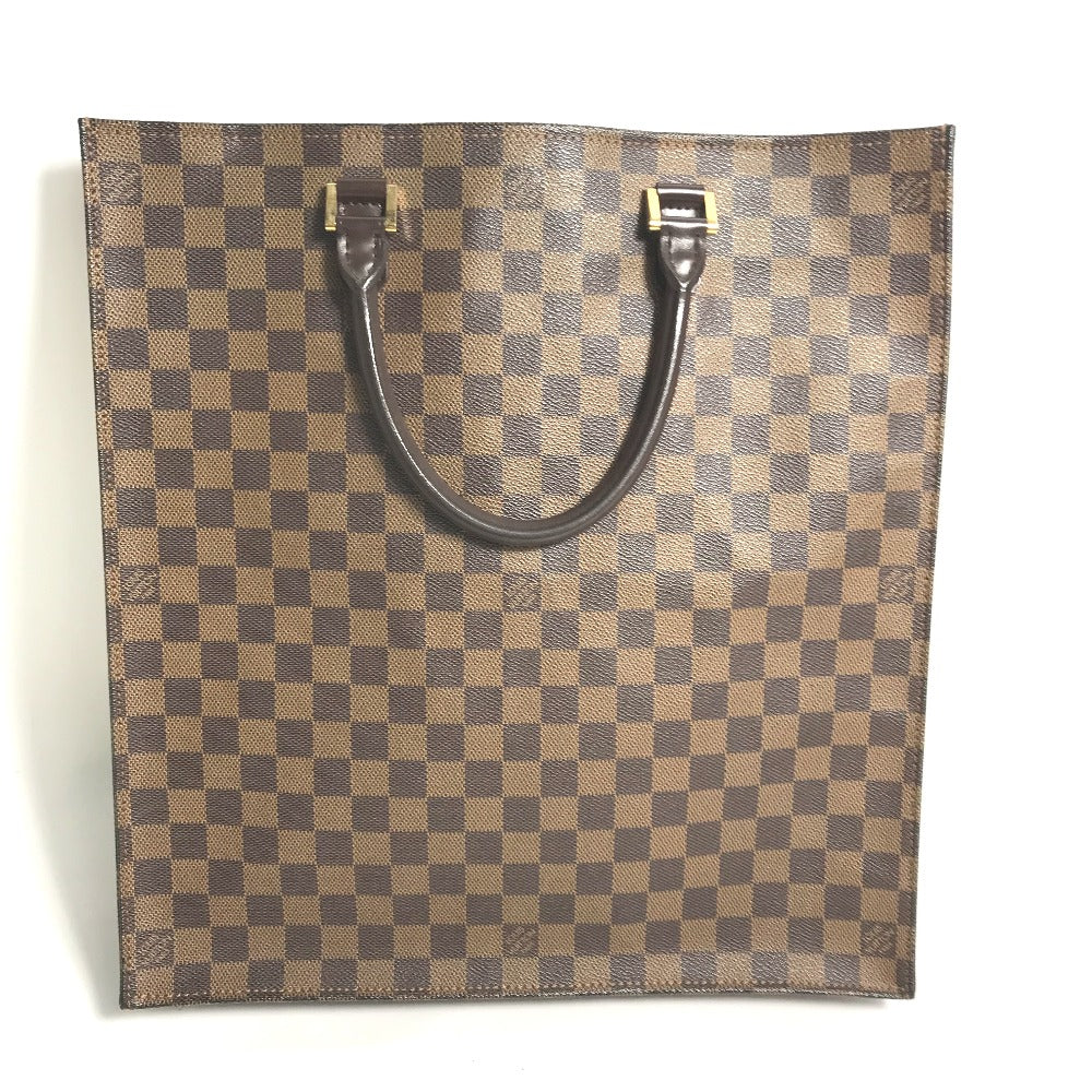 Louis Vuitton Tote Bag N51140 Damier Canvas Brown Damier Sac Plat Women Used Authentic