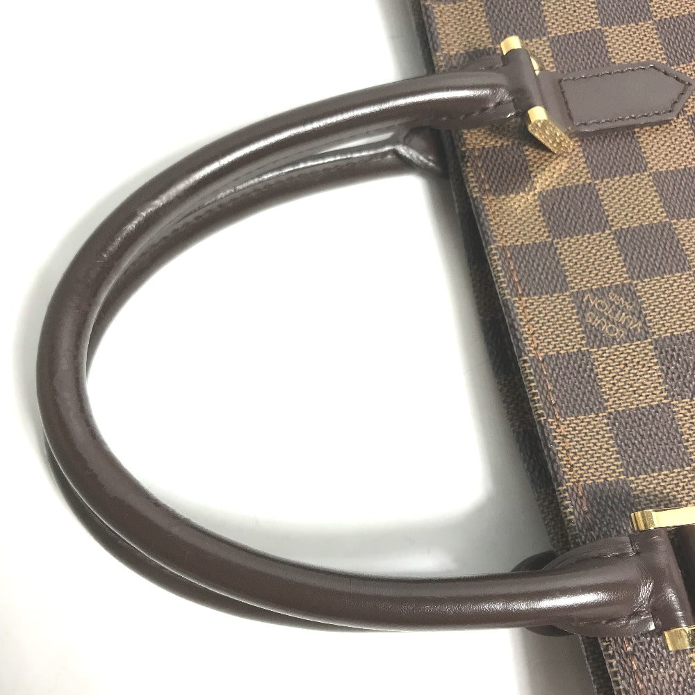 Louis Vuitton Tote Bag N51140 Damier Canvas Brown Damier Sac Plat Women Used Authentic