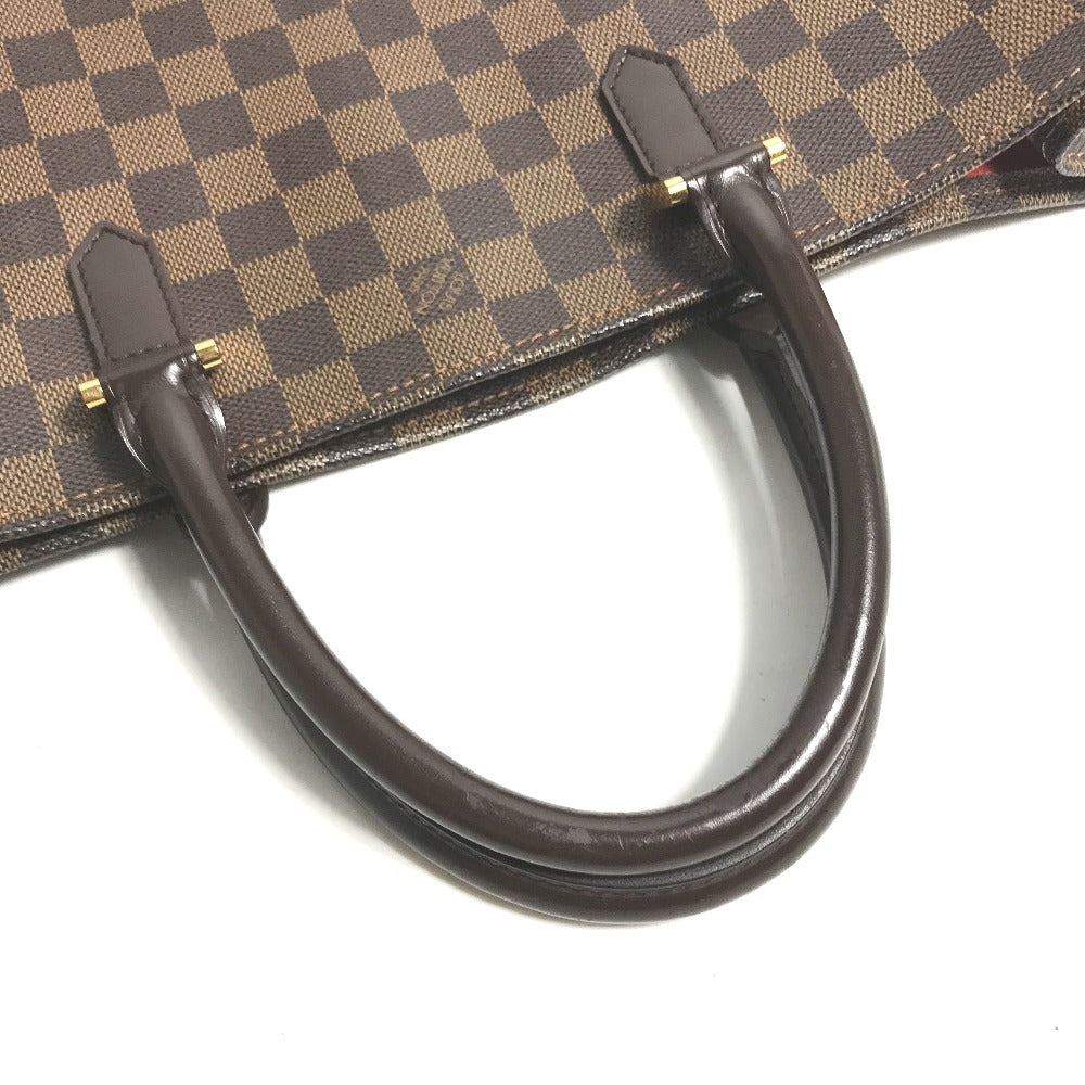 Louis Vuitton Tote Bag N51140 Damier Canvas Brown Damier Sac Plat Women Used Authentic