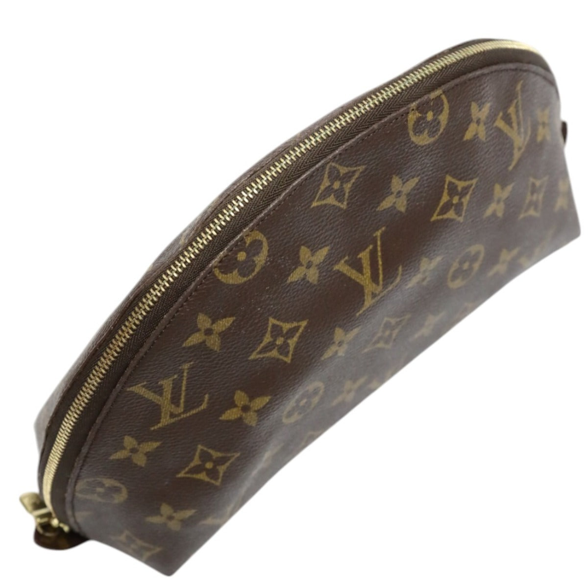 Louis Vuitton Pouch M47520 Monogram Canvas, Leather Brown Pouch Monogram Pochette Cosmetic Mm Women Used Authentic