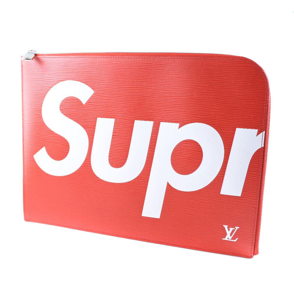 Louis Vuitton Clutch Bag M67722 Epi Leather Red Supreme Collaboration Pochette Jules Gm Mens Used Authentic