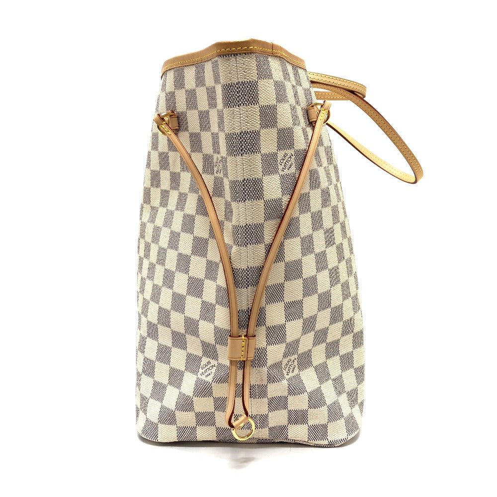 Louis Vuitton Tote Bag N51108 Damier Azur Canvas White Neverfull Gm Women Used Authentic