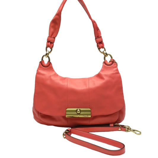 Coach Shoulder Bag 16931 Leather Pink 2 Way Shoulder Bag Leather Hippie Christine Women Used Authentic