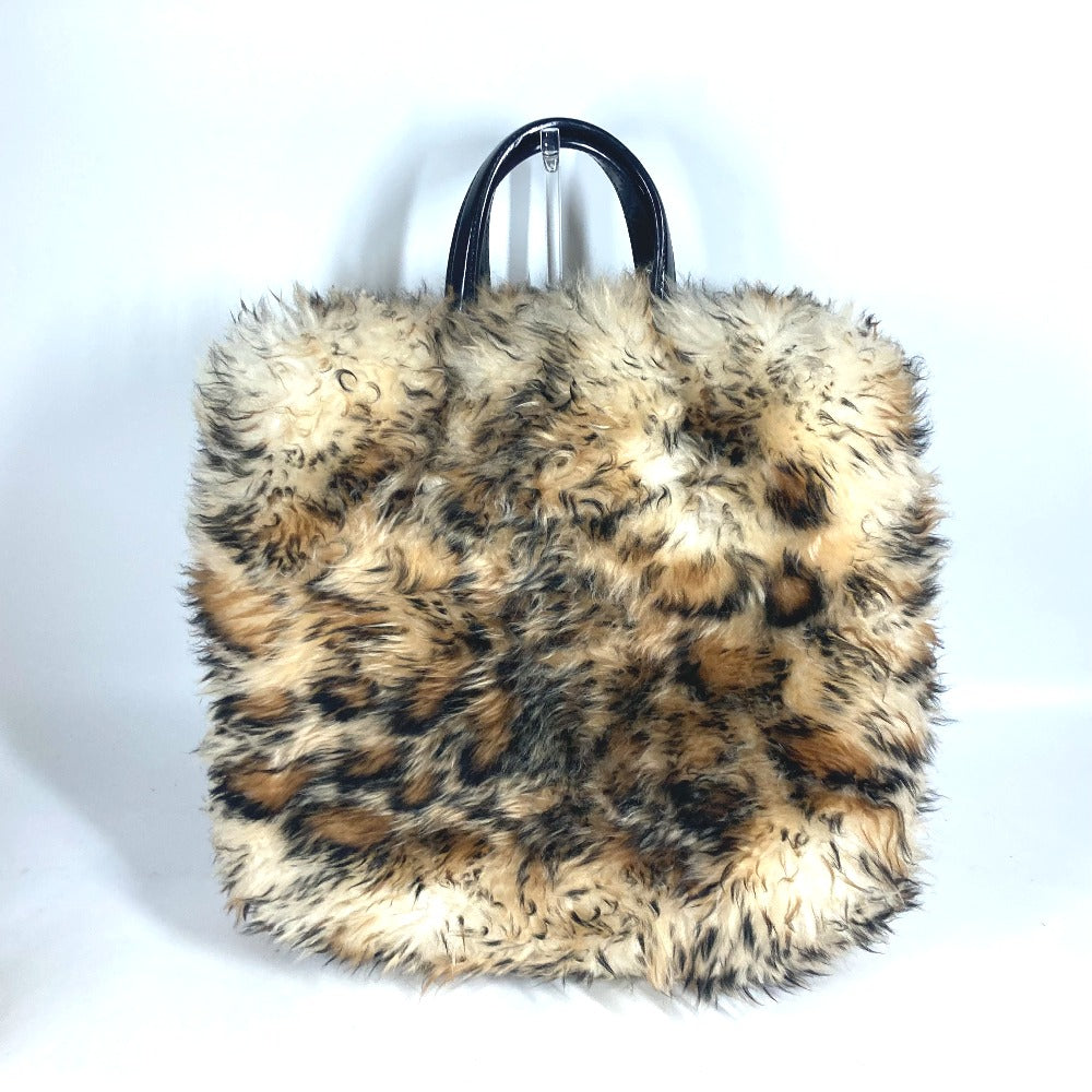 Louis Vuitton Handbag M50818 Mouton, Leather Beige Animal Collection Sac Plat Mouton Women Used Authentic