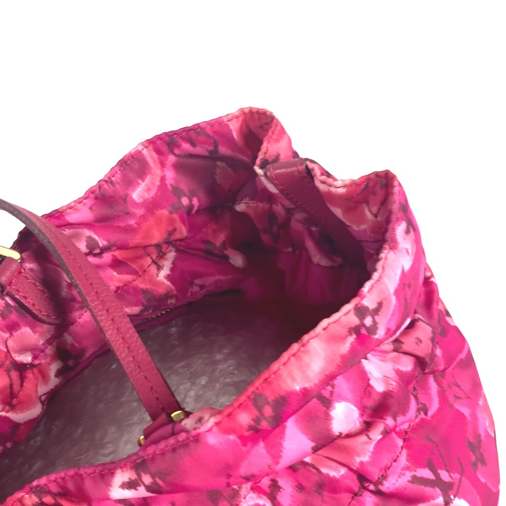 Louis Vuitton Tote Bag M94313 Leather / Nylon Pink Ikat Flower Floral Pattern Noeful Mm Women Used Authentic